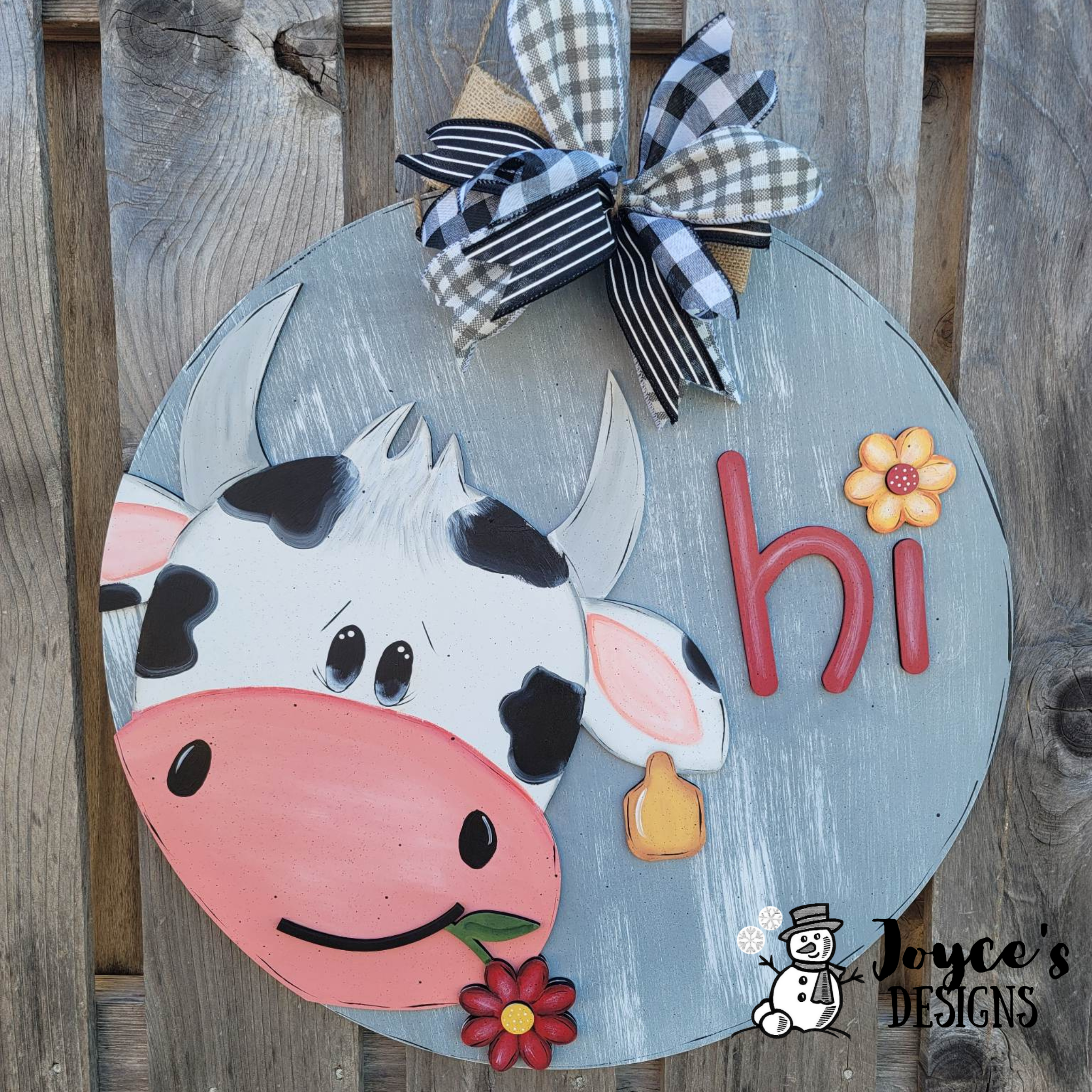 Welcome Heifer door hanger welcome store sign