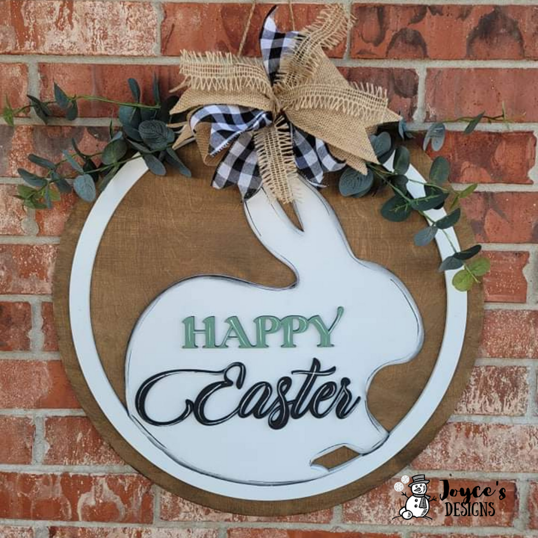 Easter Bunny Doorhanger, Easter Door Hanger, DIY Easter, Bunny Easter, Easter Bunny, Hipity Hopity, Carrot, DIY painting kits, Kids Easter Crafts