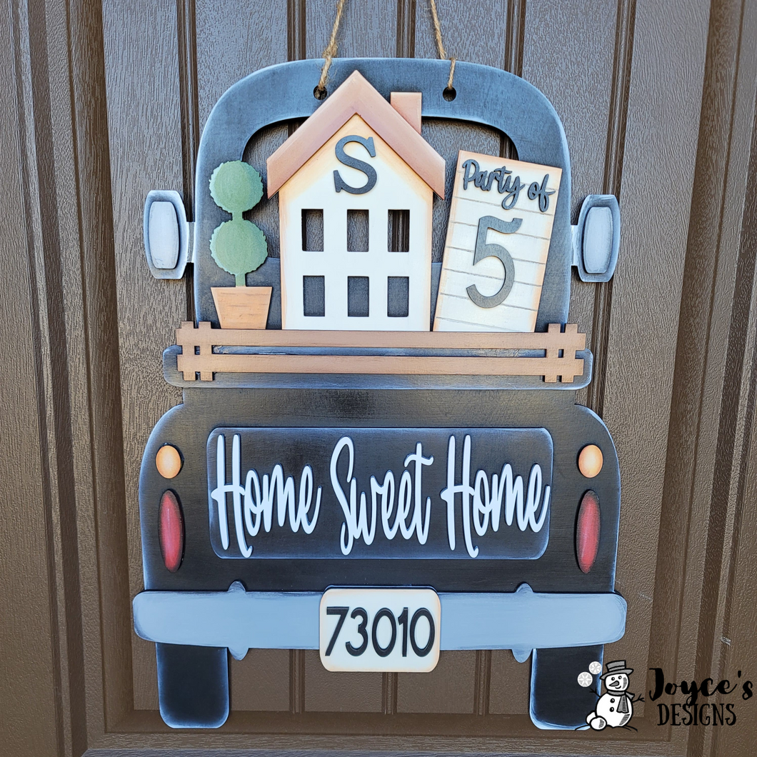 Home Sweet Home, Family Vintage Truck Sign