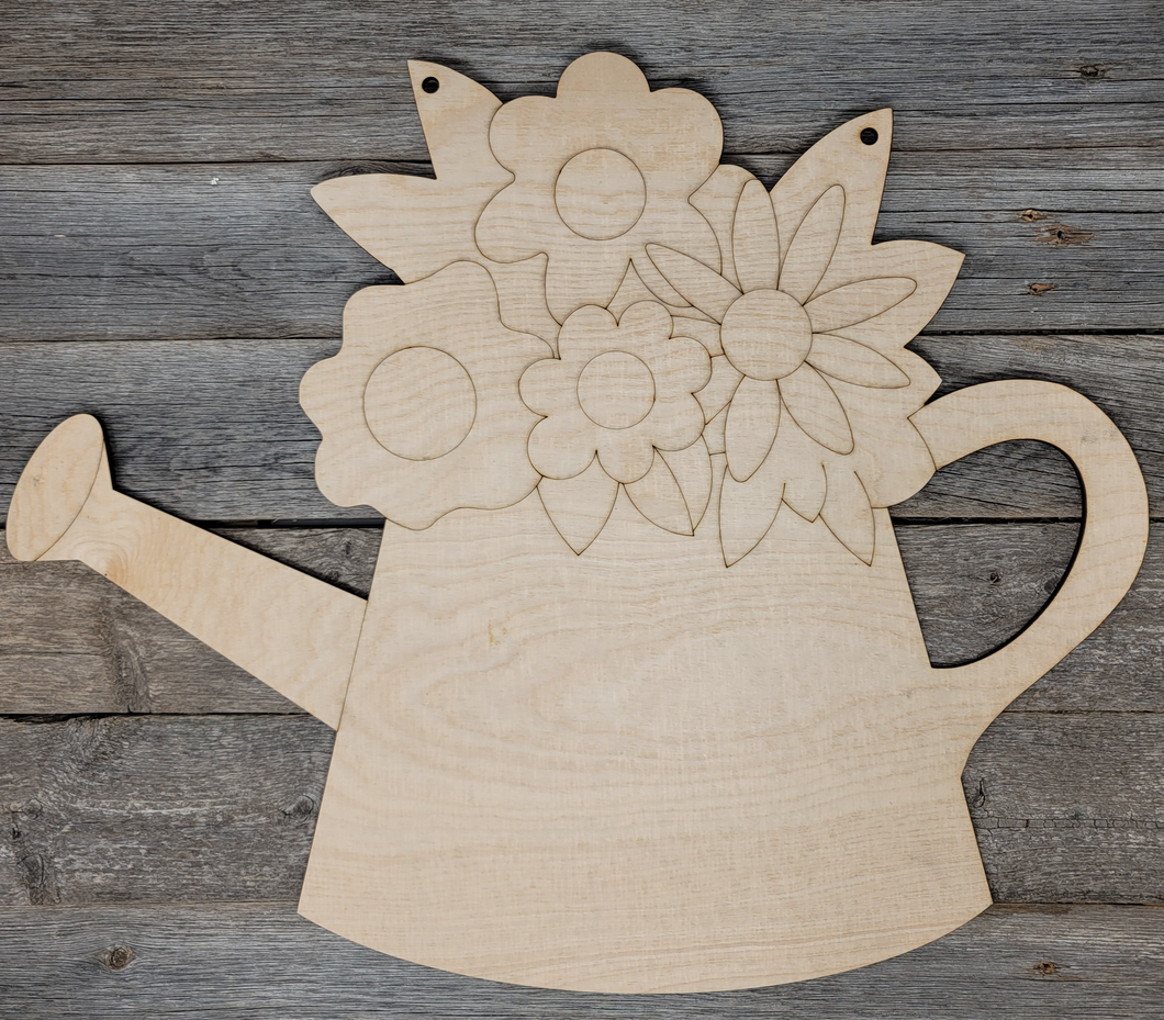 Watering Can With Flowers