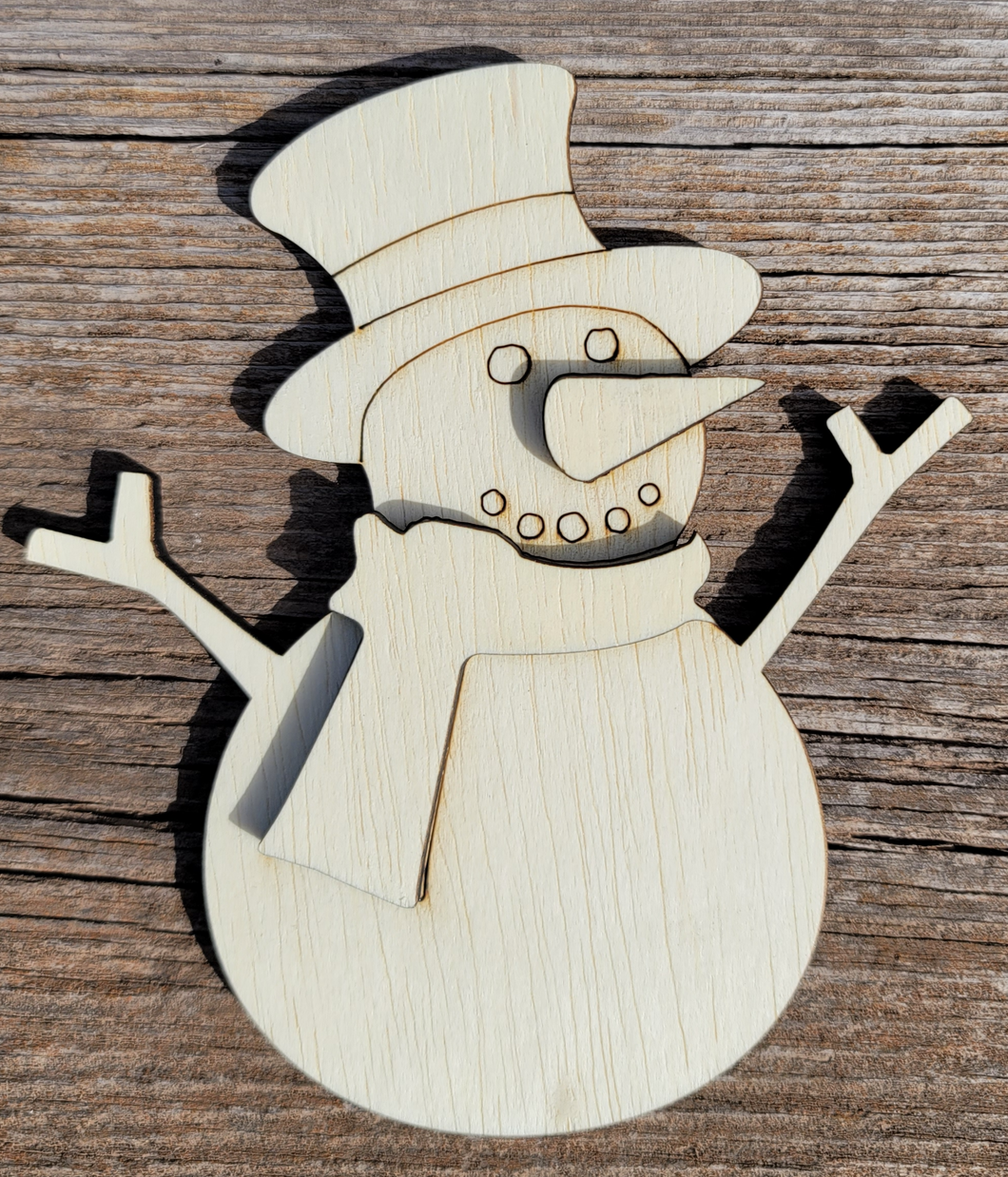 Snowman Ornament - scarf and nose included